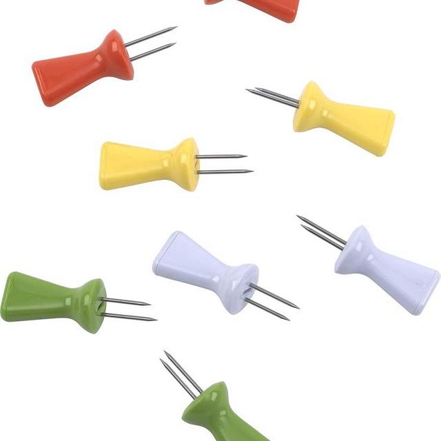 GoodCook Everyday 8 pc Corn Holders with Interlocking Skewers, 4 pairs, Assorted Colors