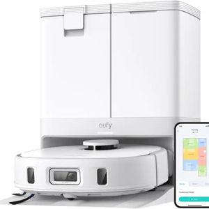Robot Vacuum and Mop Combo X10 Pro Omn Auto Mop Washing, Auto Drying, Self-Emptying, All in one station - White
