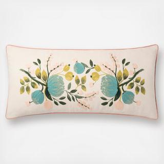 Lotus Lumbar Throw Pillow