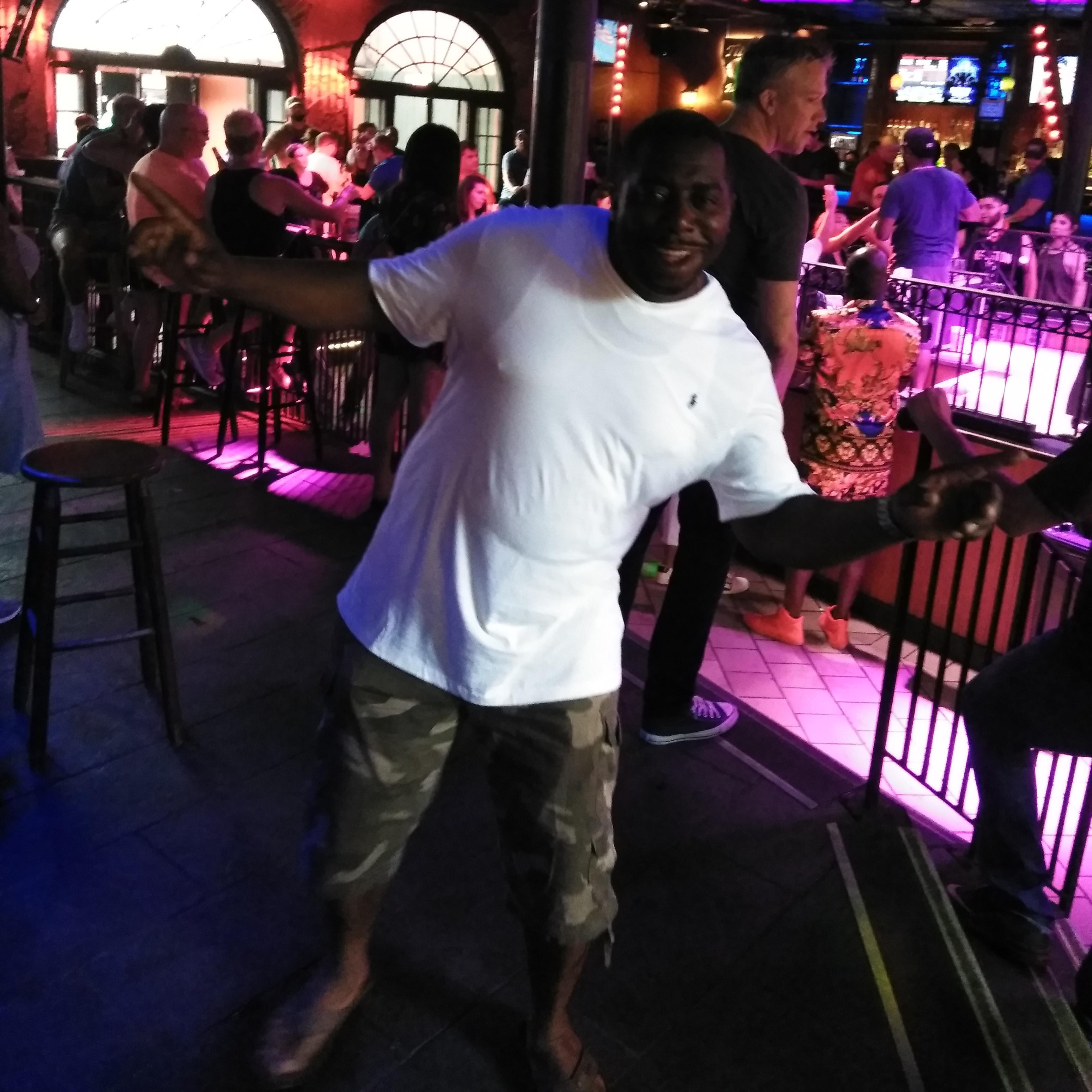 Doug clowning around in the club in New Orleans