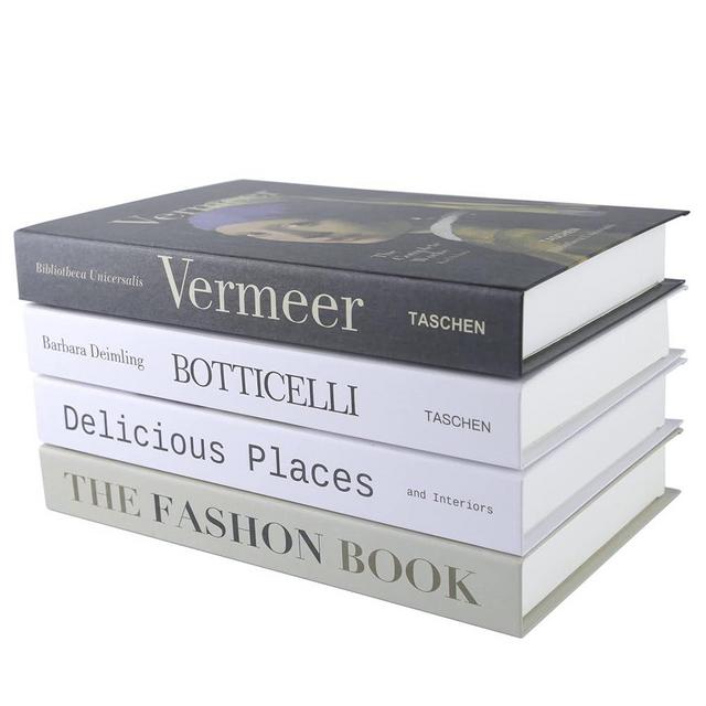 PTShadow 4 Pcs Decorative Books for Home décor,Black and whiteshelf Decor Accents Library décor for Home Sweet Stacked Books