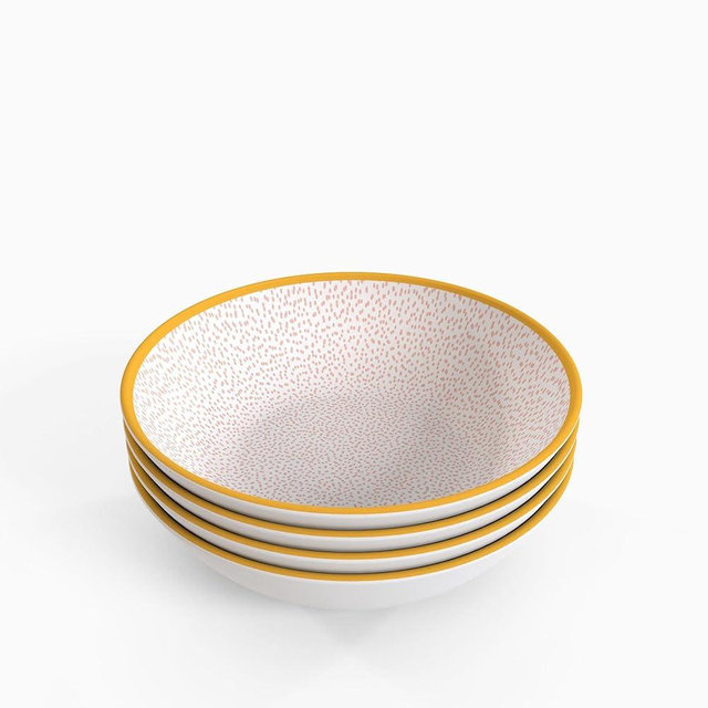 TervisHome Melamine Bowls - Set of 4 | Enchanted Garden Collection | Durable Stoneware-like Quality, Dishwasher Safe, Perfect for Indoor and Outdoor Use