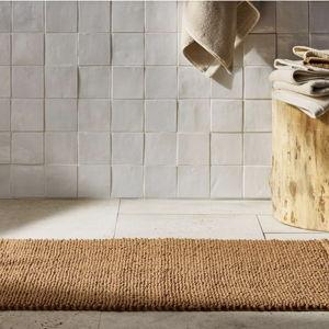 21"x34" Textured Bath Rug Warm Brown - Casaluna™: Cotton, Woven, Low Pile, OEKO-TEX Certified