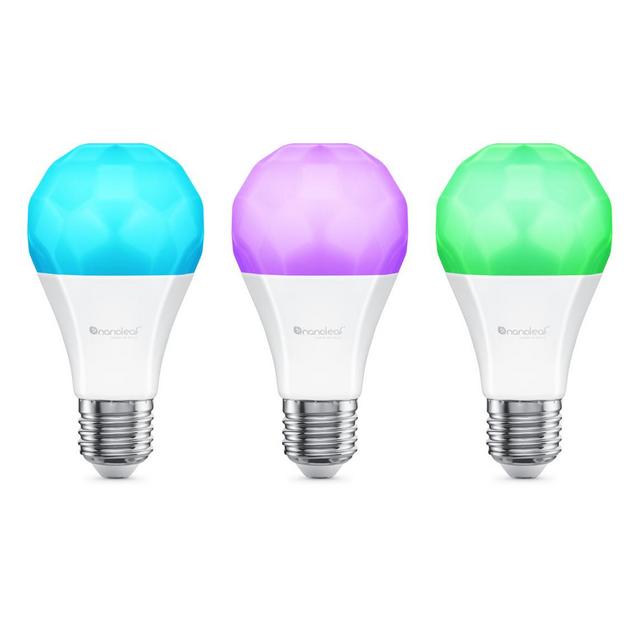 Nanoleaf Essentials A19 Smart 60W LED Light Bulb (3-Pack)