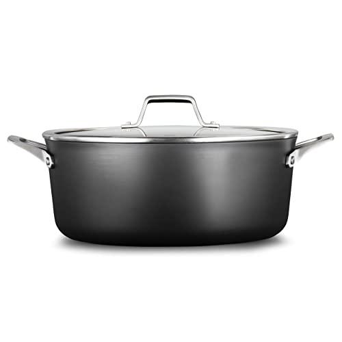Calphalon Premier Hard-Anodized Nonstick 8.5-Quart Dutch Oven with Cover, Black