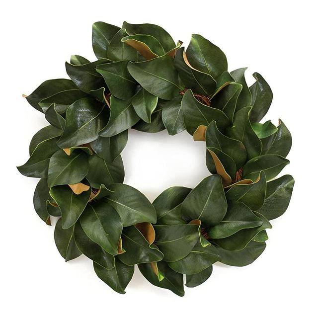 Melrose 85398 Magnolia Leaf Wreath, 24" D, Foam/Plastic
