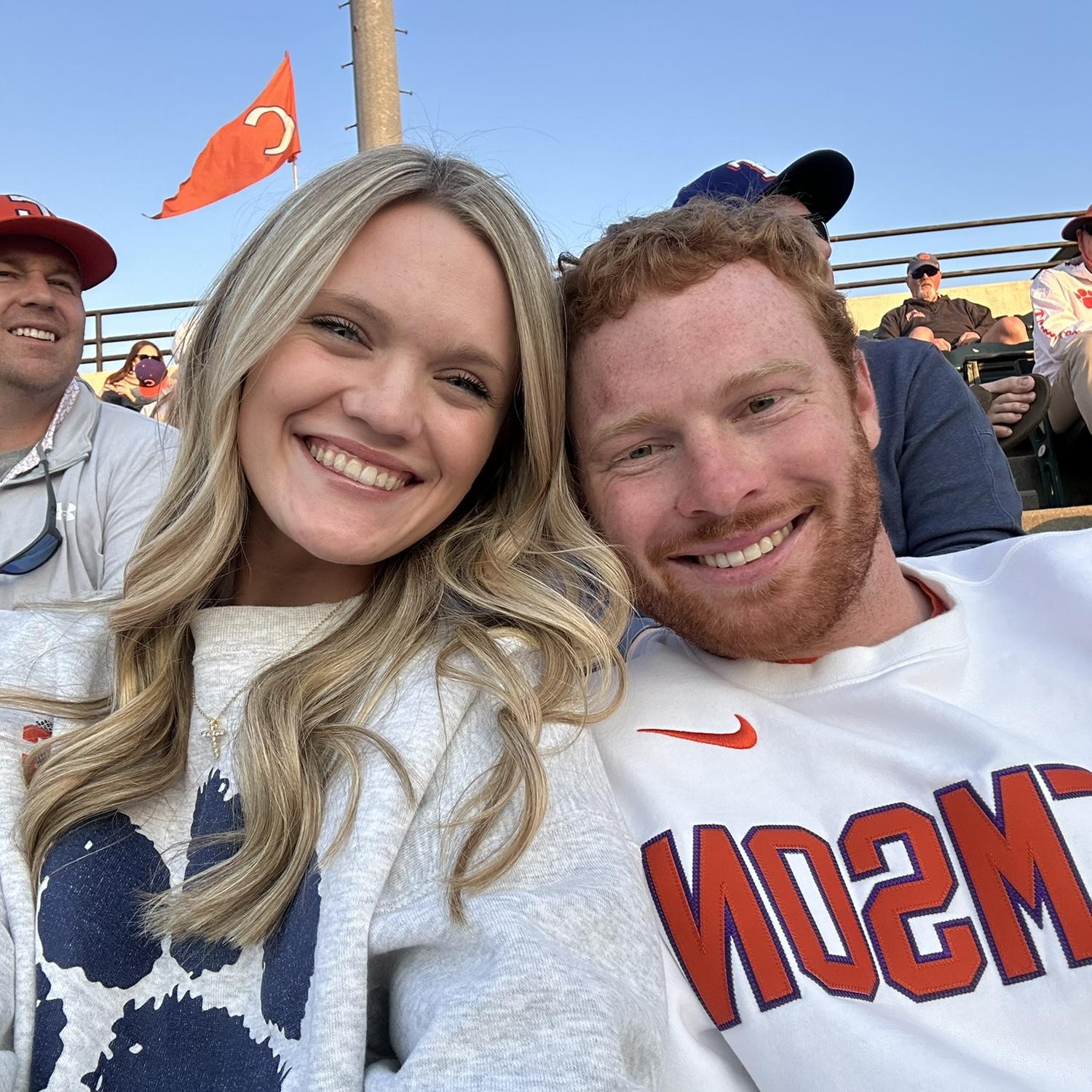 One of our first dates at a Clemson baseball game