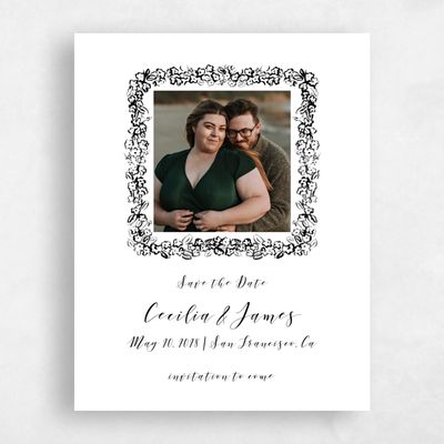 Black Wedding Save the Date - Brier Photo