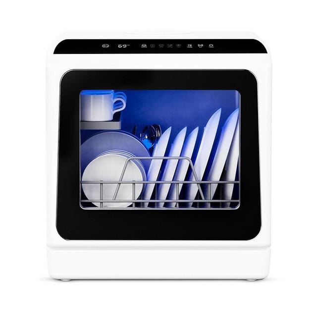 EUHOMY Mini Dishwasher Countertop Portable Compact Dishwashers with 5 L Built-in Water Tank for Apartments& RVs,6 Programs,No Hookup Needed