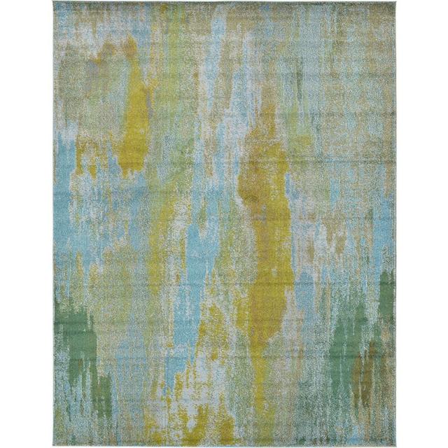 Bridgeport Home Adah Ada2 Turquoise 10' x 13' Area Rug