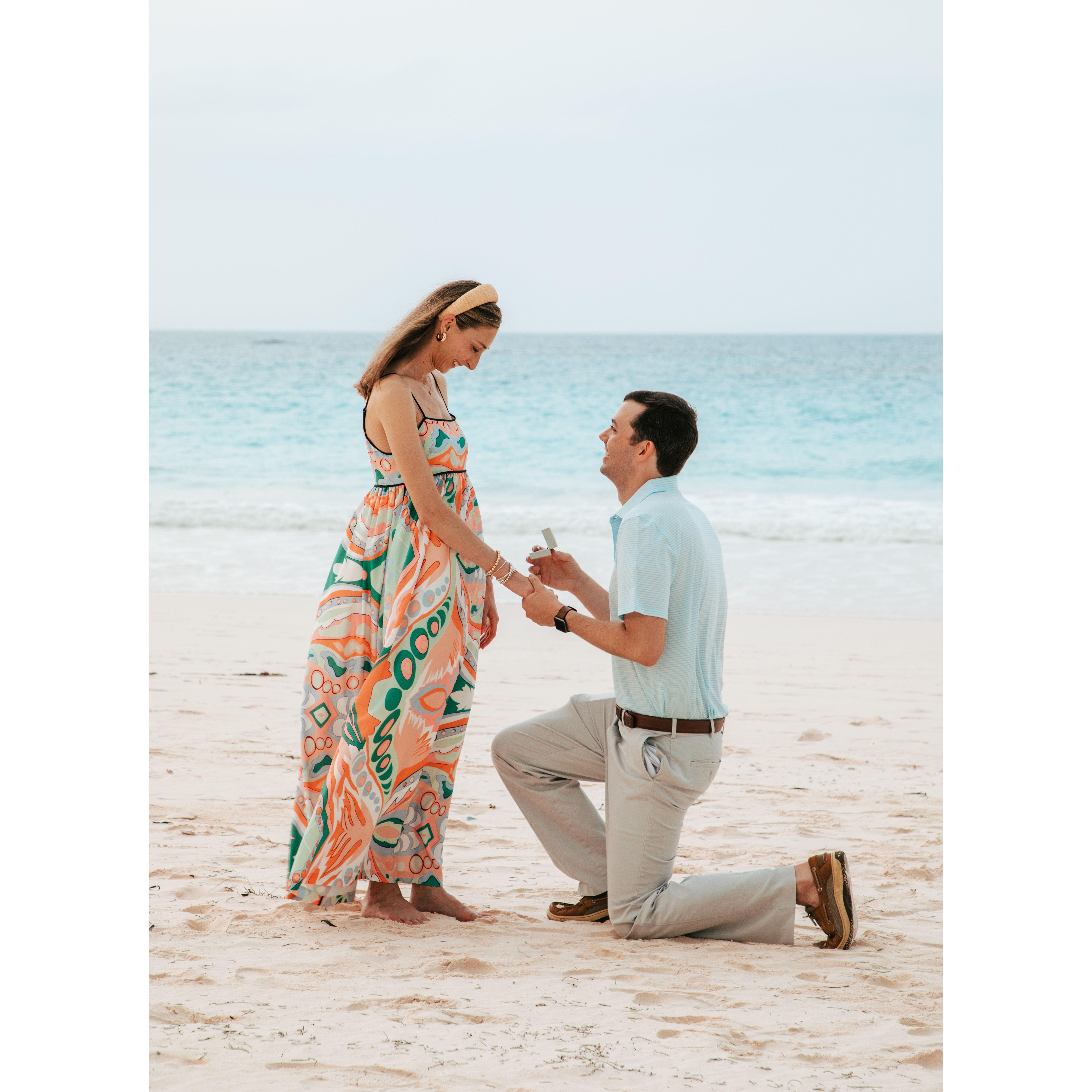 Michelle said YES in Harbour Island!