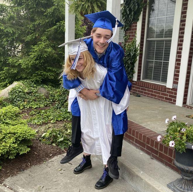 Us the day we graduated high school together.