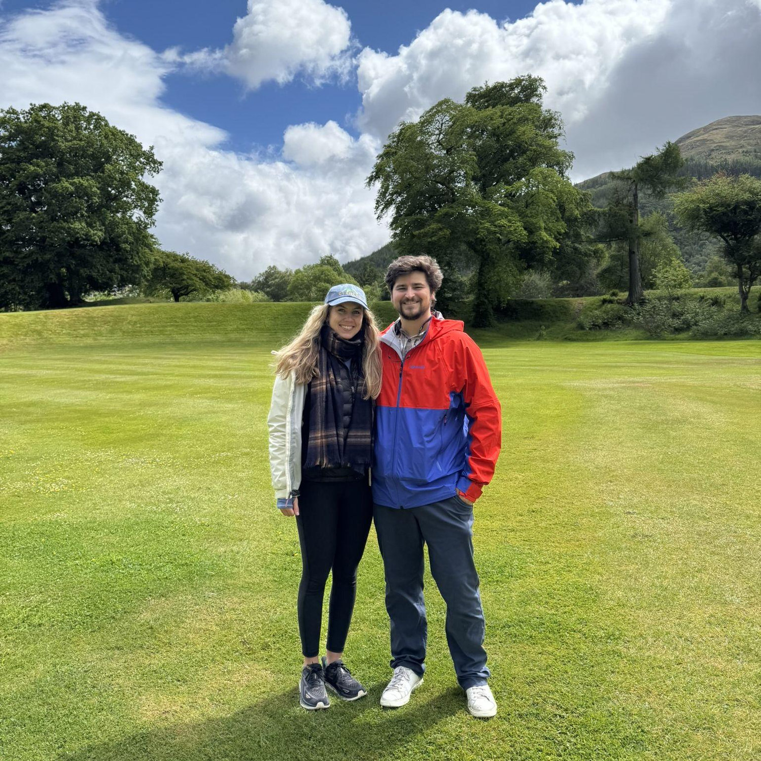 This was the day we got engaged in Scotland! You can see the ring box in Peter’s jacket and Ashley still had no idea it was going to happen.