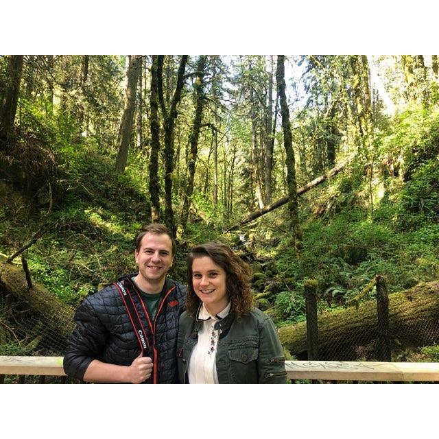 One of the first pictures taken of us together at Forest Park