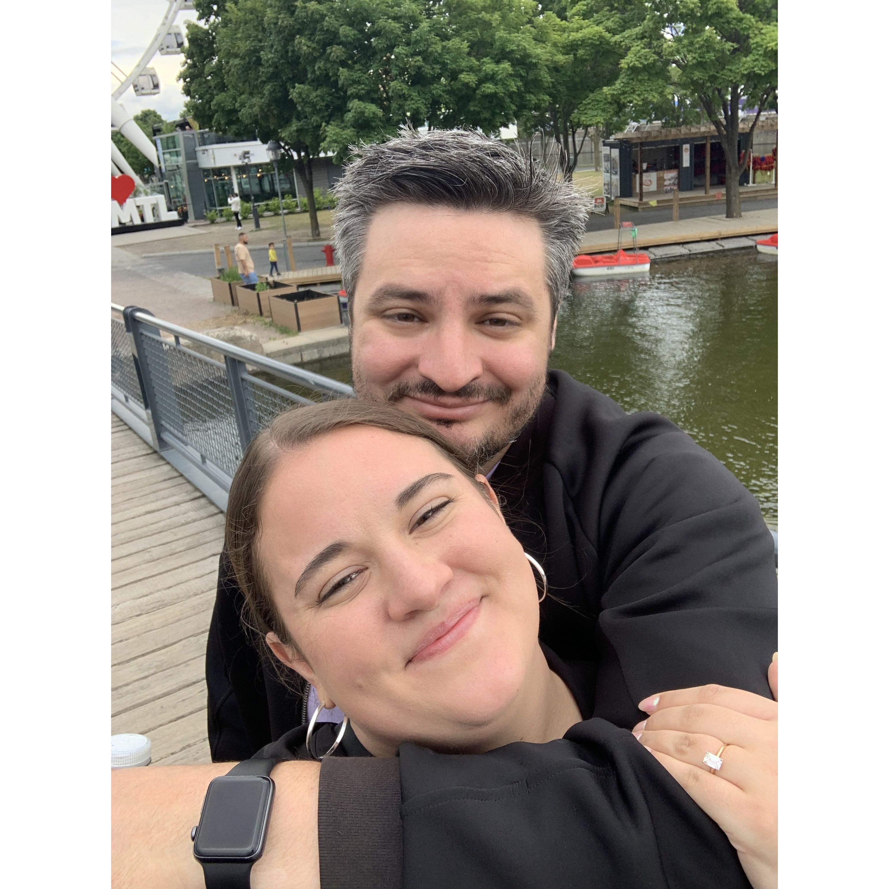 Our first big trip, just us two. Montreal, Canada.