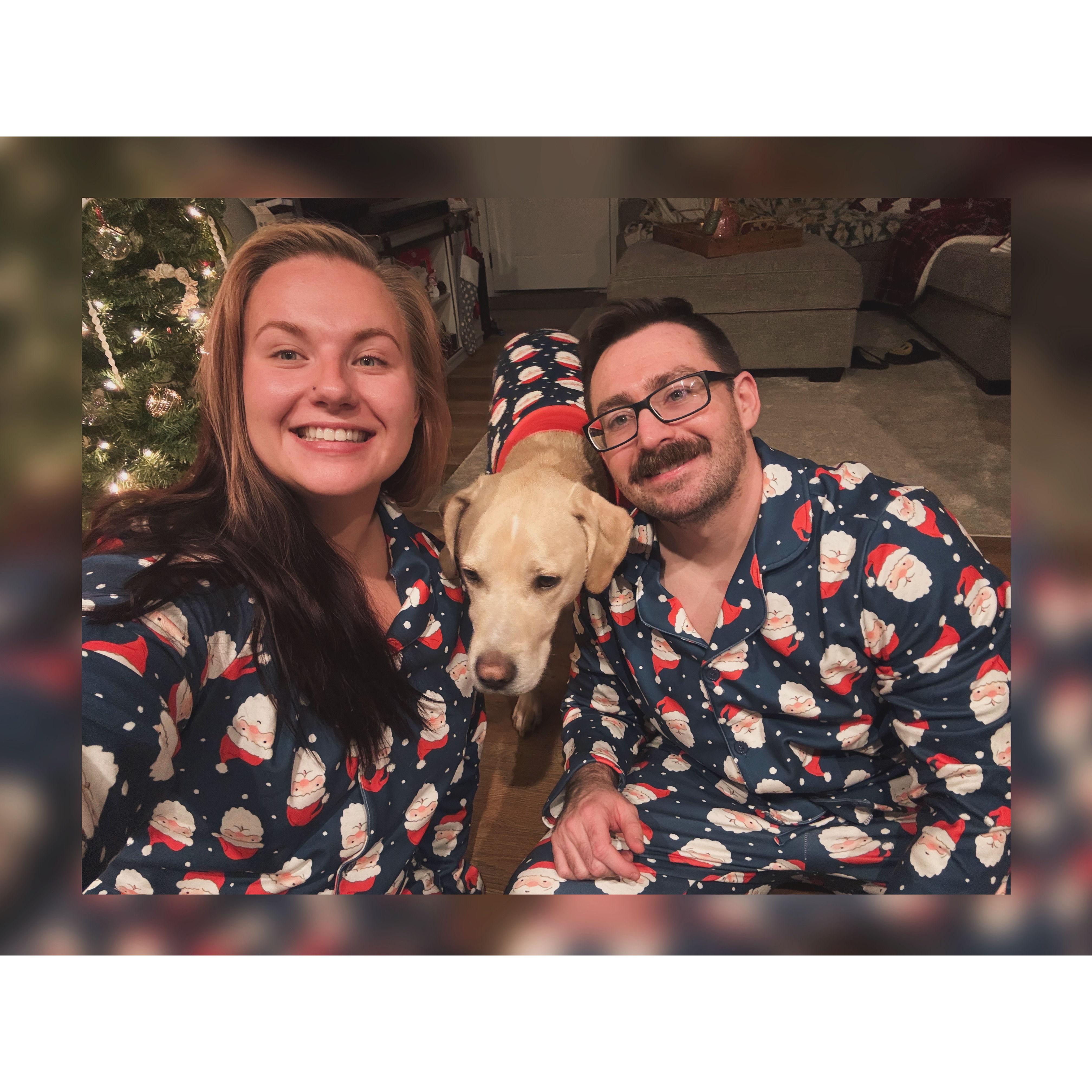 First Christmas with our dog Duke!