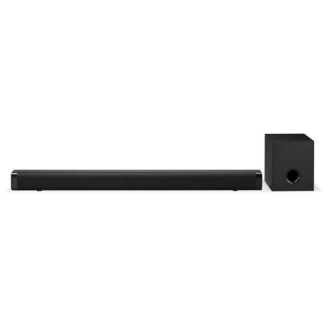 iLive 32-inch Bluetooth Soundbar with Wireless Subwoofer, 2.1 Channel Stereo Sound, Aux in RCA Stereo Inputs, 3.5mm Audio Input, 3 Sound Mode Settings, Wall-Mountable Soundbar