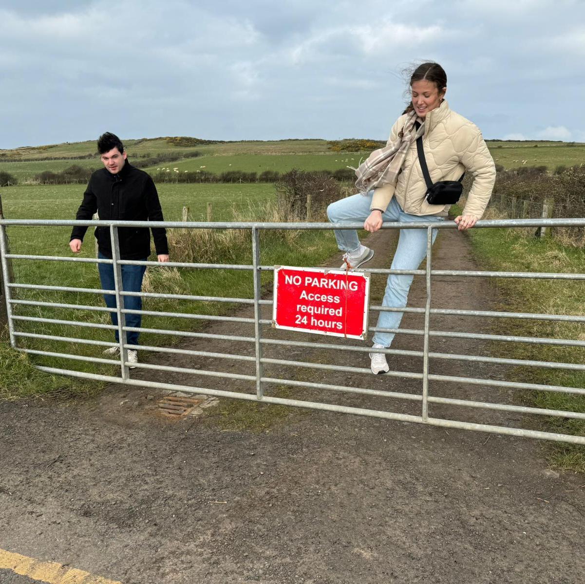 Climbing through fields in Northern Ireland, March 2024.