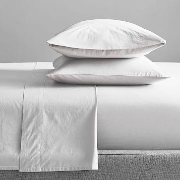 King Organic Washed Cotton Percale Sheet Set