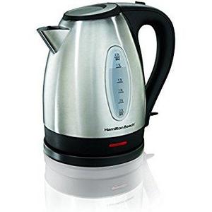 Hamilton Beach 40880 Stainless Steel Electric Kettle, 1.7-Liter, Silver