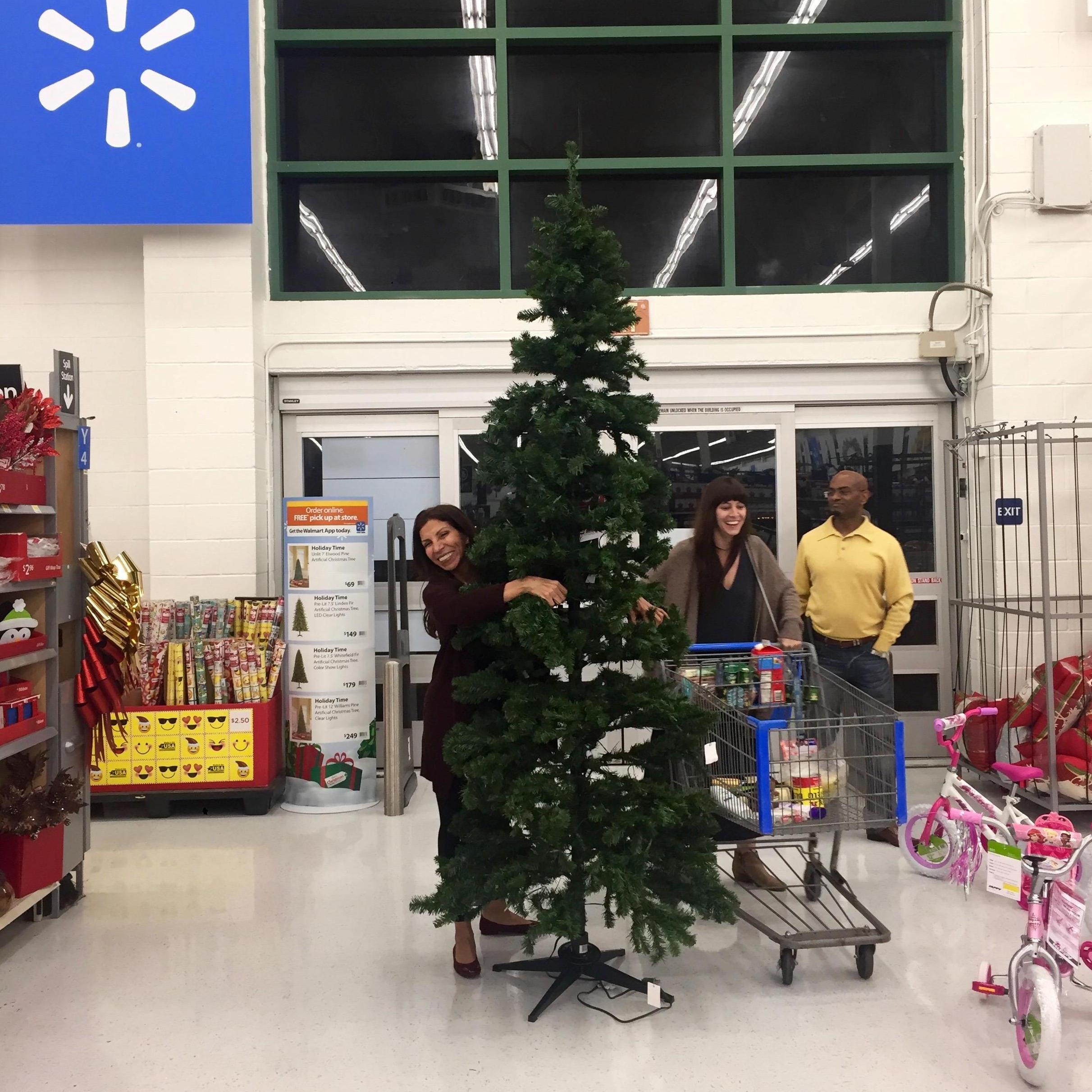 Our first Walmart super deal on an artificial tree