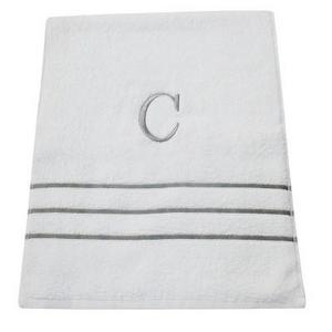 Monogram Hand Towel C - White/Skyline Gray - Fieldcrest®