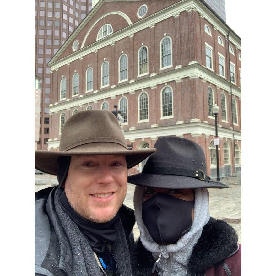 One of our final selfies before he proposed! This was in Boston.