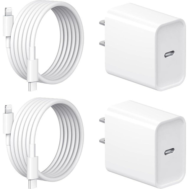 i Phone 14 13 12 11 Fast Charger USB C Wall Charger [2-Pack] 6FT Fast Charging Cable Compatible with iPhone 14/14 Pro/14 Pro Max/iPhone 13/12/11/X/8/7/6/iPad Pro/Mini/AirPods