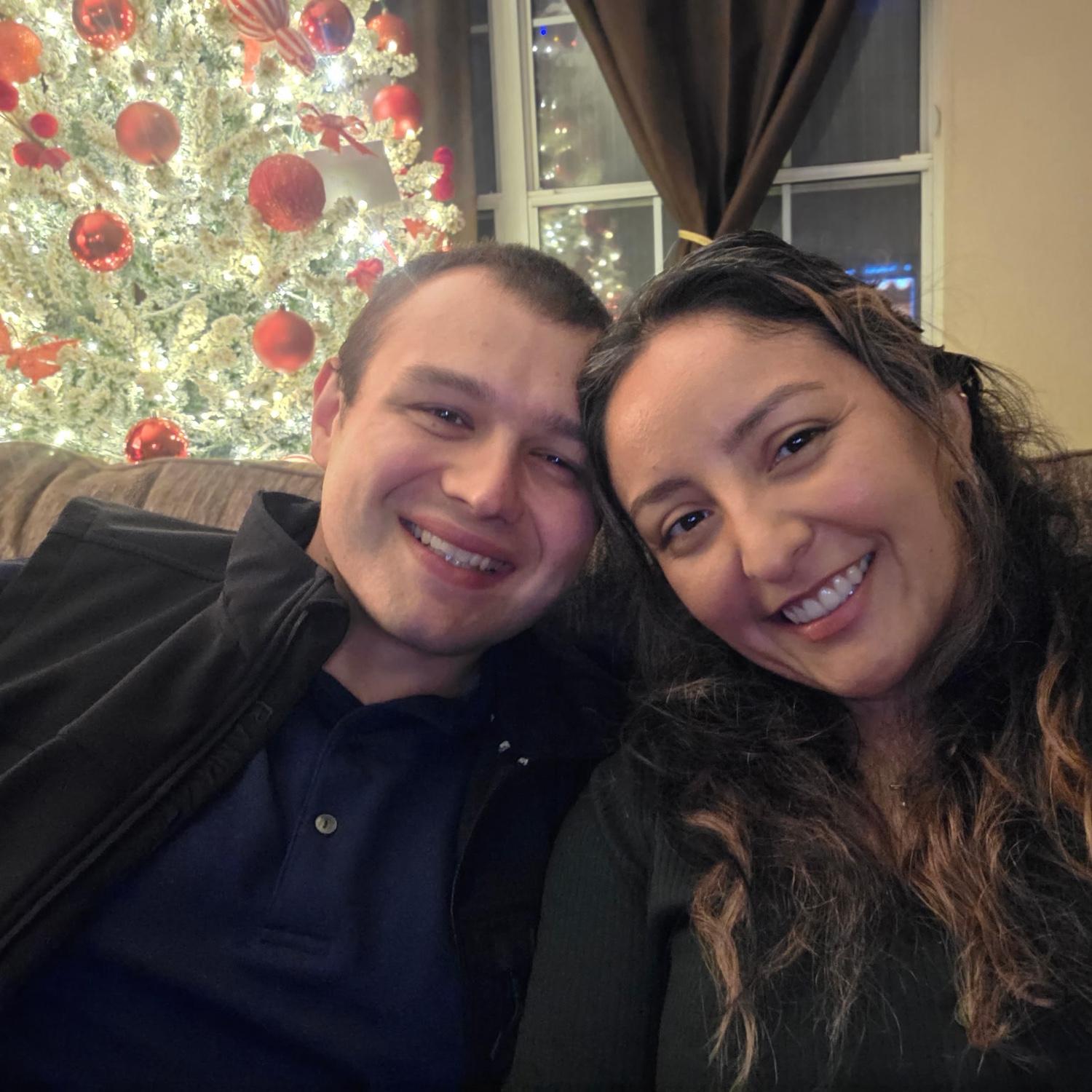 At my aunts house for the holidays