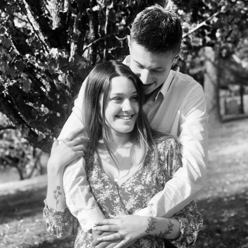 After we had just gotten engaged.