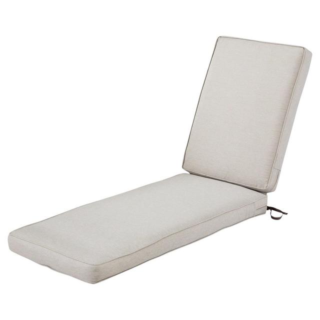 Montlake Fadesafe Patio Chaise Lounge Cushion Set - Heather Gray - Classic Accessories