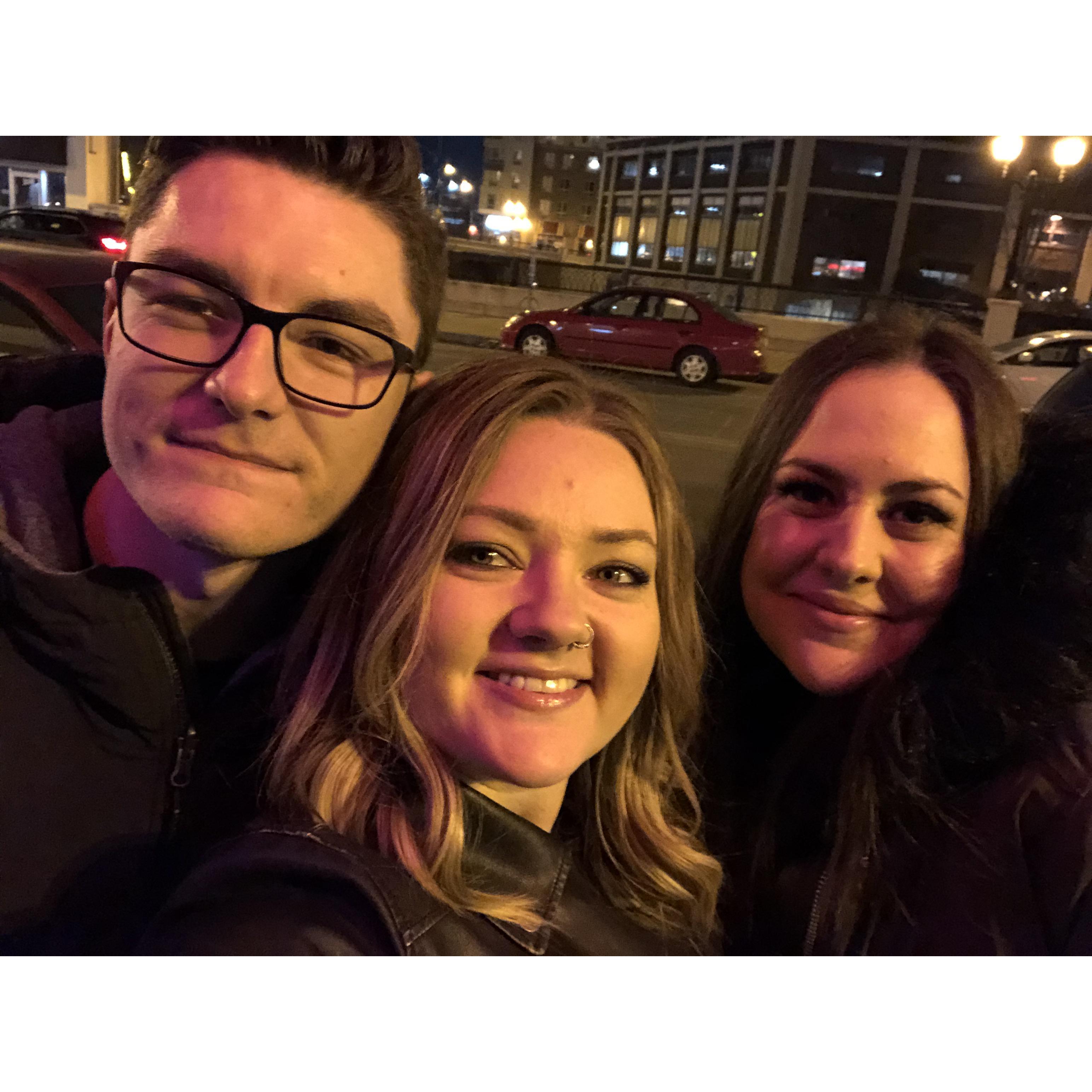 Celebrating Jason's 25th birthday with our friend Kate!