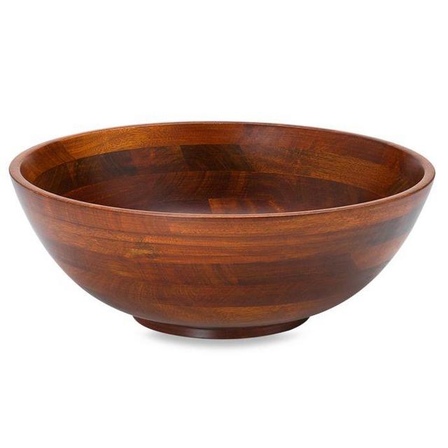 Lipper International Cherry Finish Footed Salad Bowl