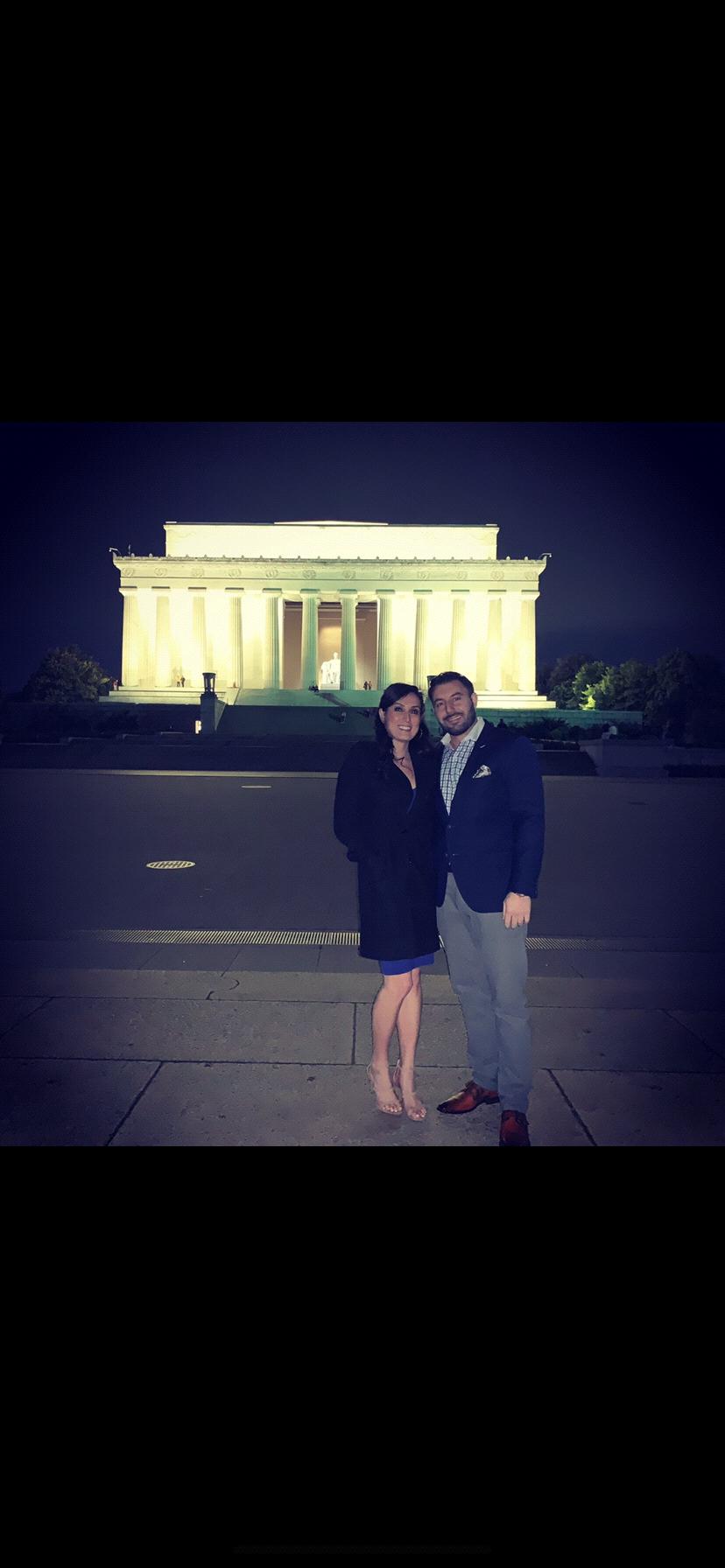 A romantic walk around the monuments after Mahboud’s birthday dinner
