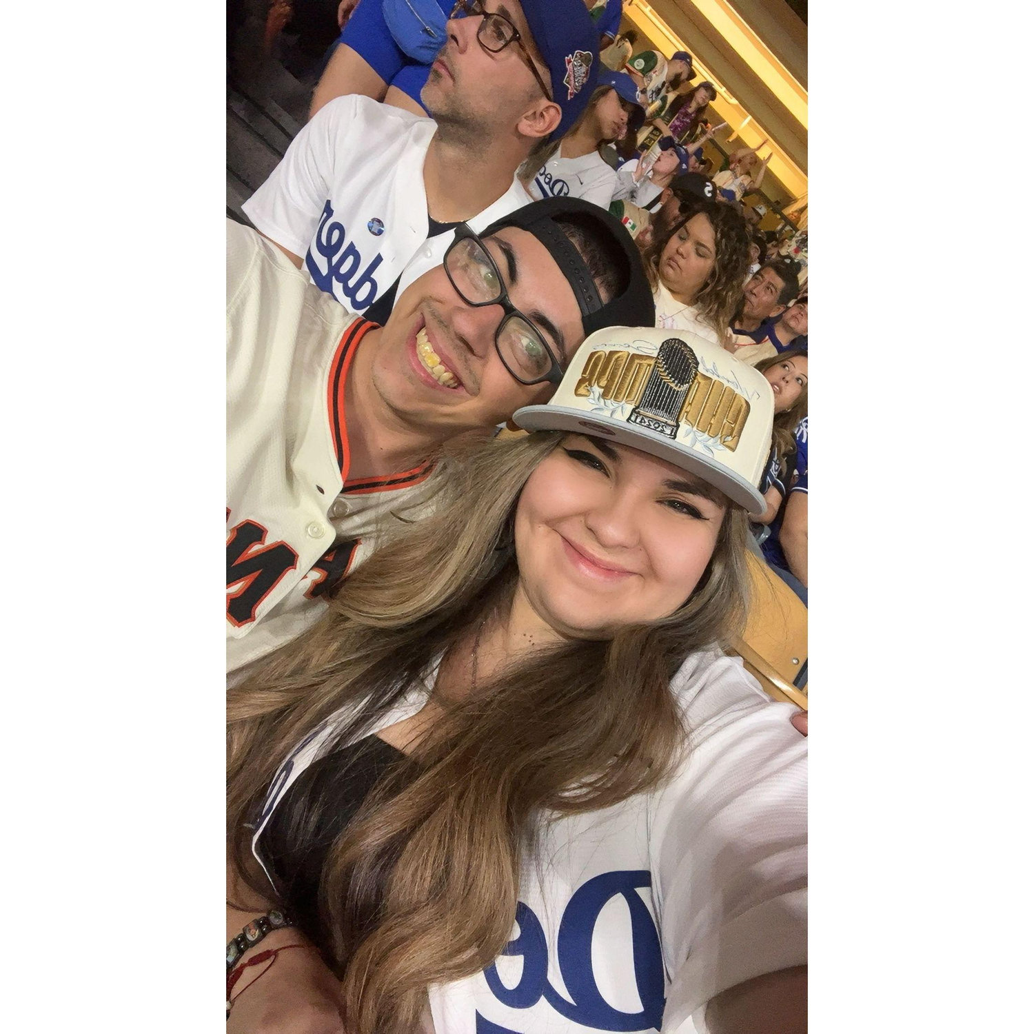 Our first Dodger game together!