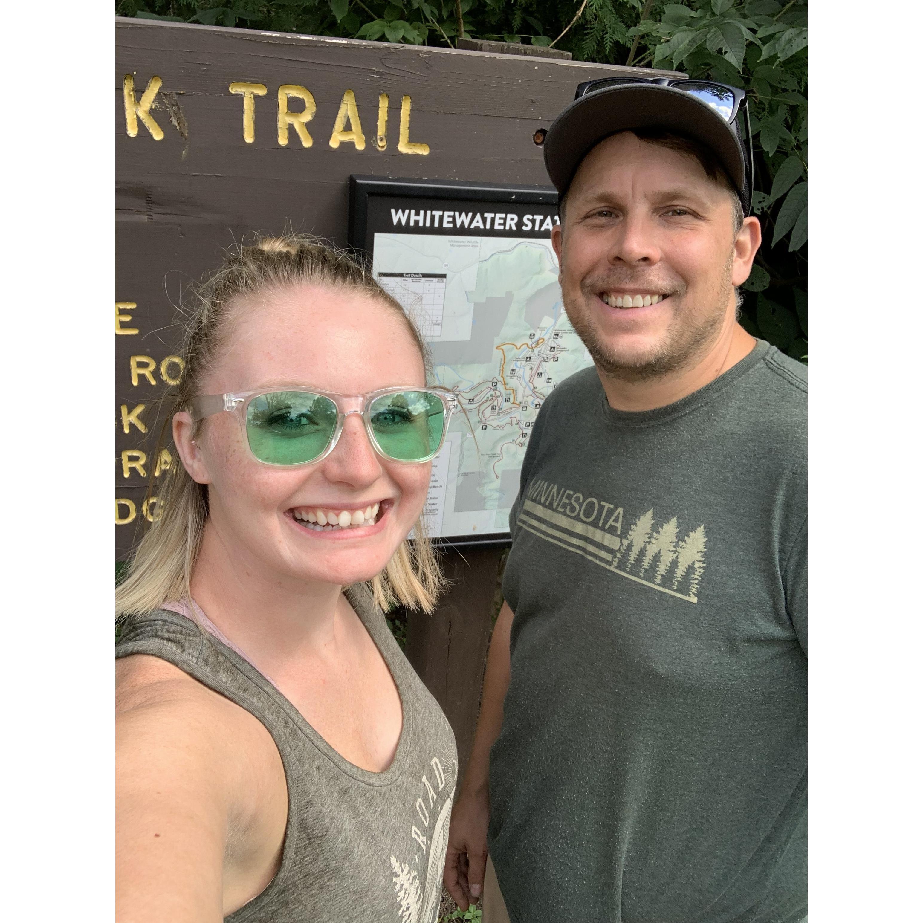 Hiking at Whitewater State Park