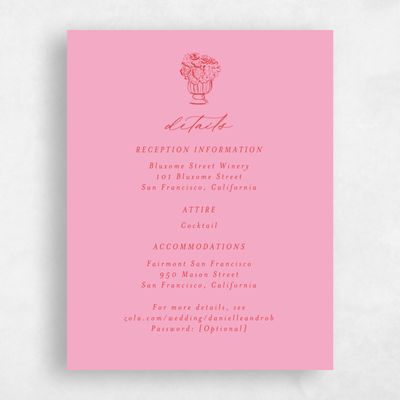 Flamingo, Pink Wedding Enclosure - Elodie