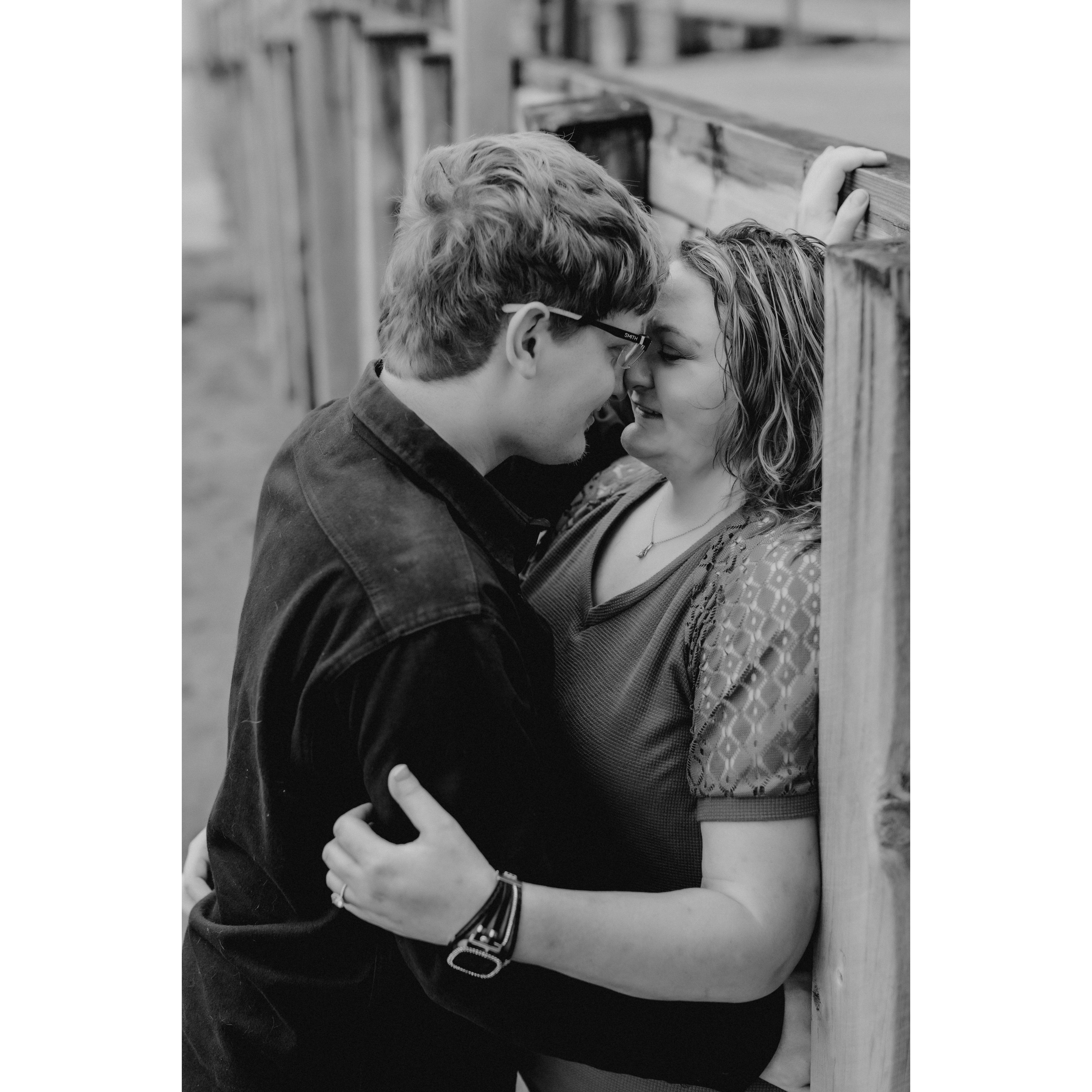 We were supposed to "almost" kiss per the photographer. We skipped the almost ... oops. Sorry, not sorry.