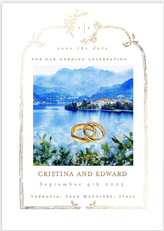 The Wedding Website of Cristina Vittoni and Edward Elles
