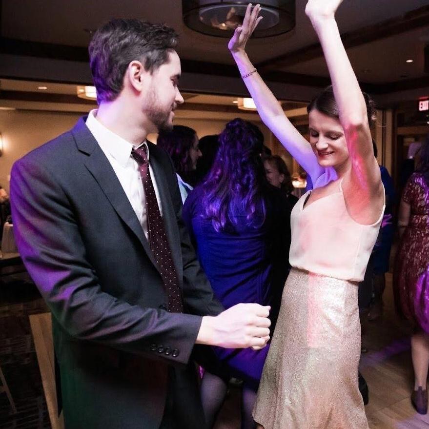 Dancing the night away at Natalia's best friend's wedding.