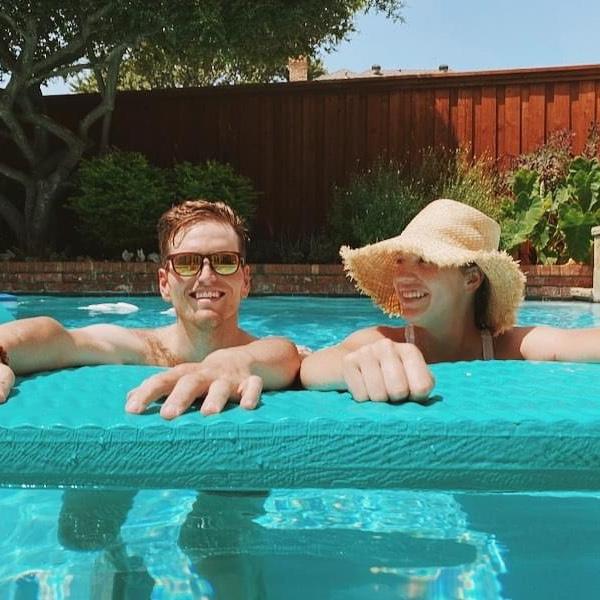 many pool days during the hot Texas summers