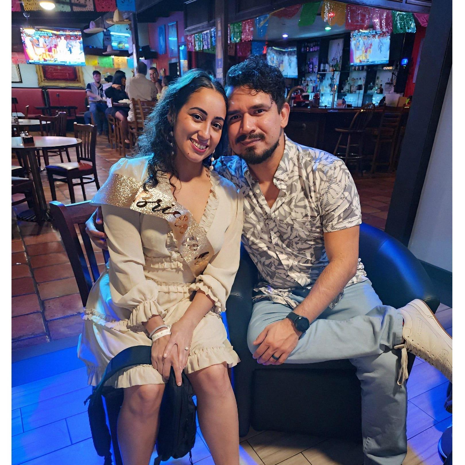 During Amanda's beautiful Brownsville, TX shower.