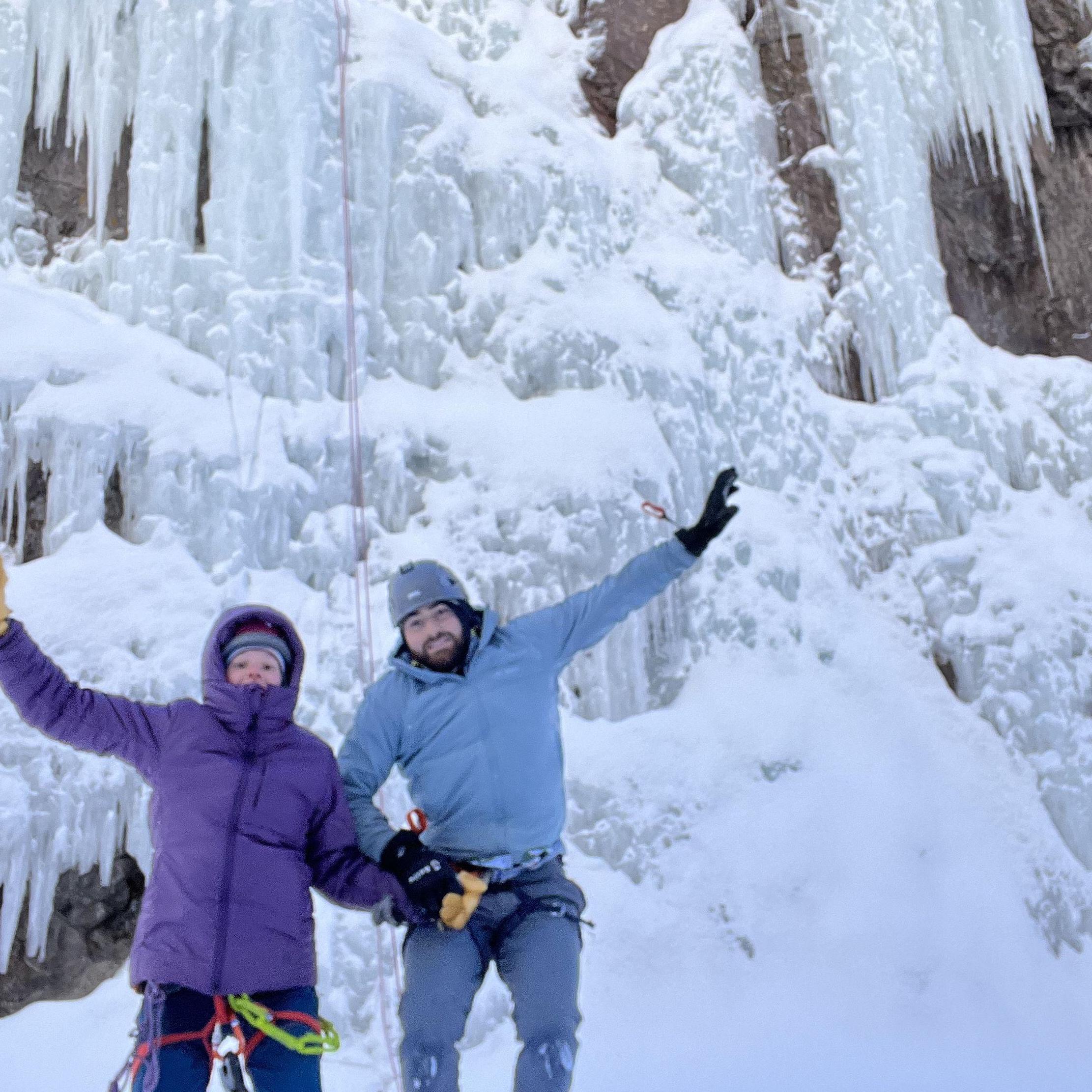 Ice climbing in Ouray, CO