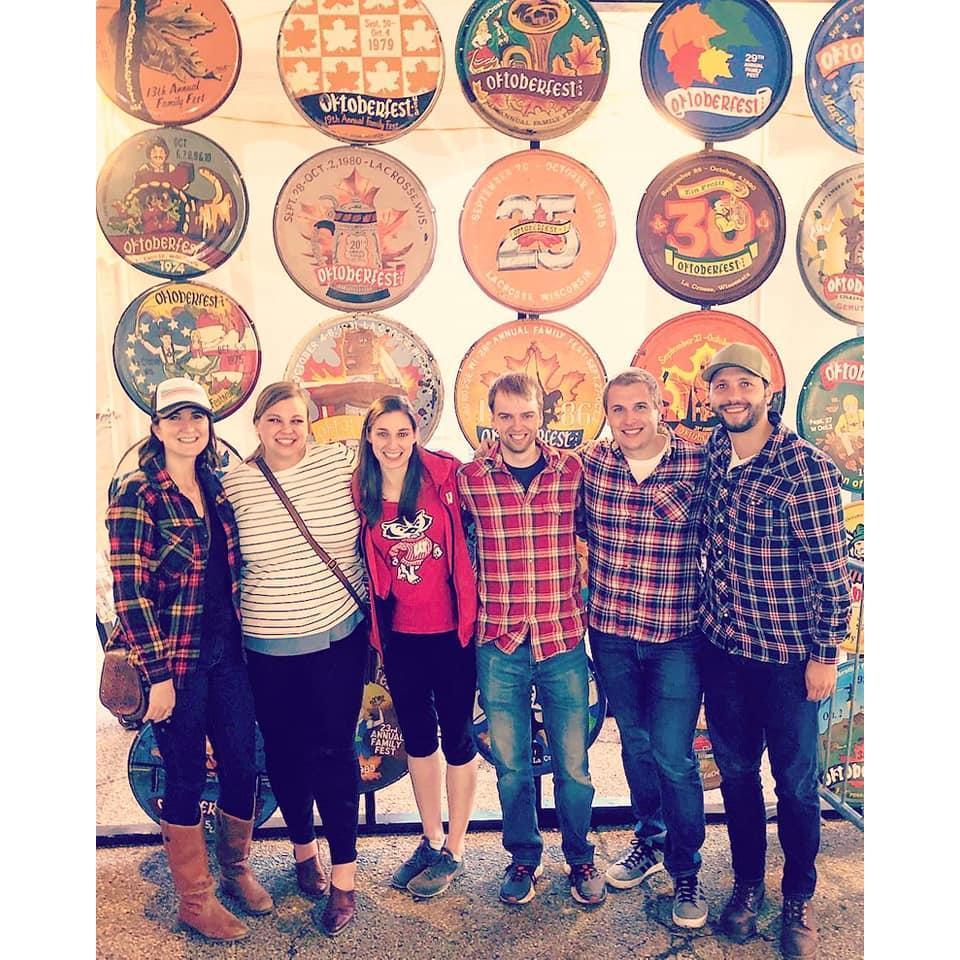 With friends at Oktoberfest in La Crosse