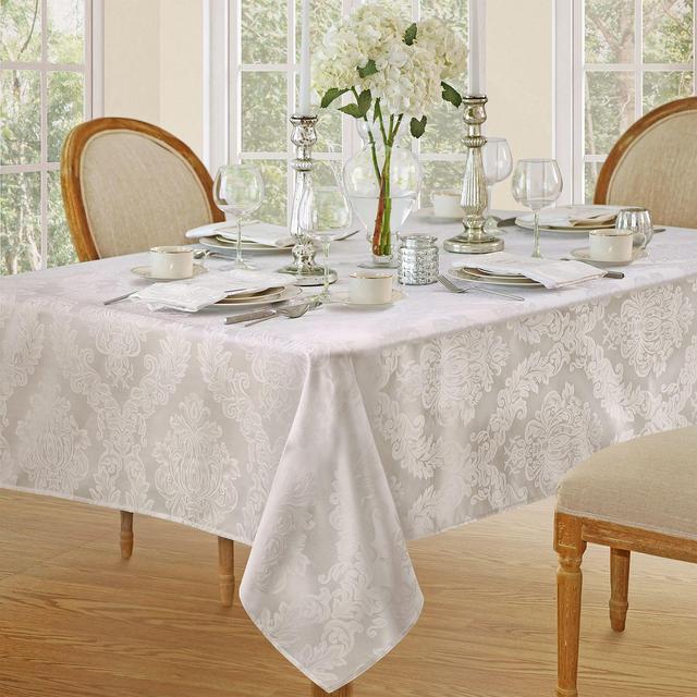Elrene Barcelona Jacquard Damask Oblong Tablecloth, 120" x 60"