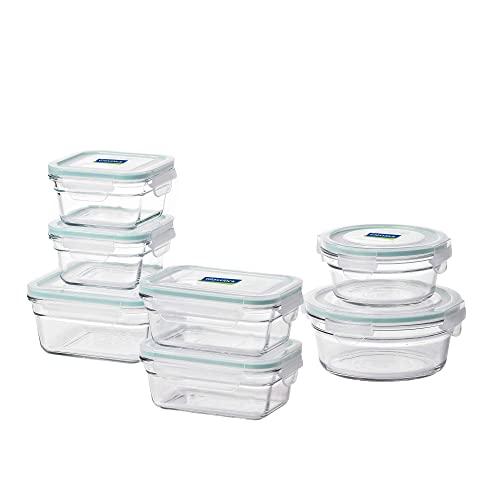 Glasslock Oven and Microwave Safe Glass Food Storage Containers 14 Piece Set