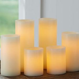 Essential Flameless Wax Candle, Set of 6
