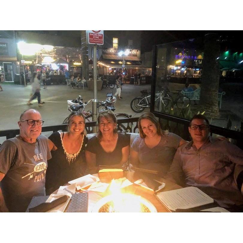 Margaritas with the Johnstons in Hermosa Beach.