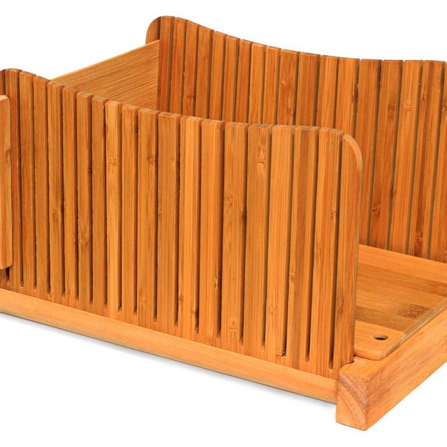 DBTech Bamboo Wood Compact Foldable Bread Slicer