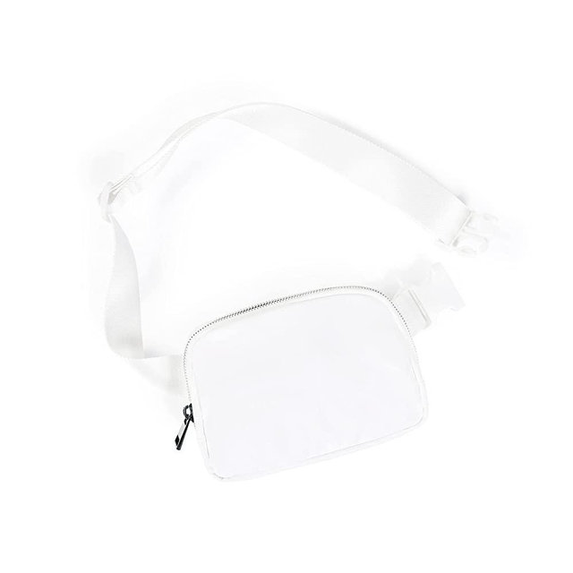 ODODOS Unisex Mini Belt Bag with Adjustable Strap Small Waist Pouch for Workout Running Travelling Hiking, White